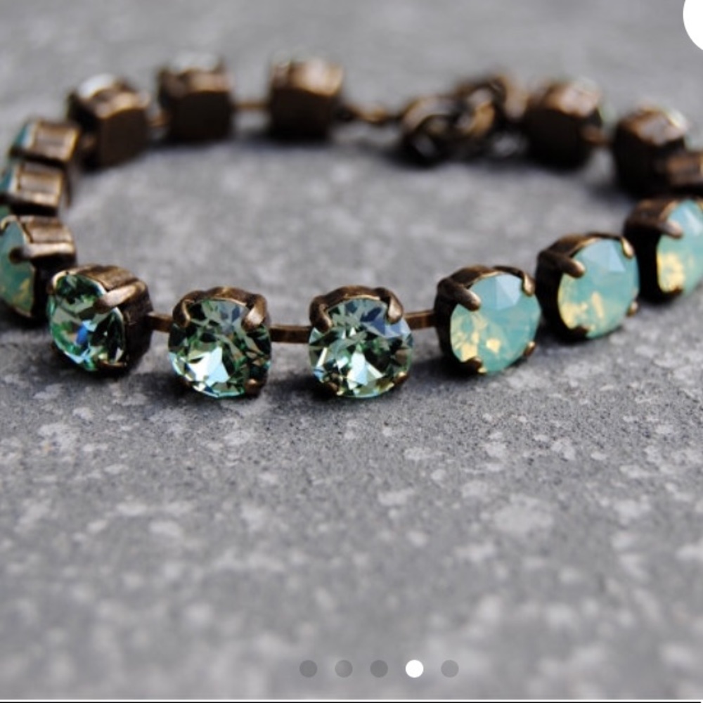 Mint Rhinestone Bracelet Swarovski